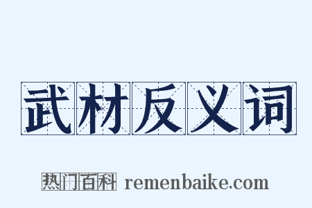 武材反义词是什么意思的图片
